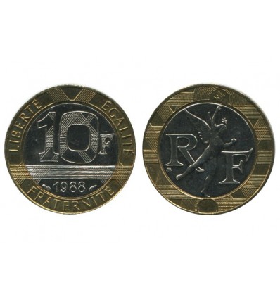 10 Francs R.f. Genie de la Bastille