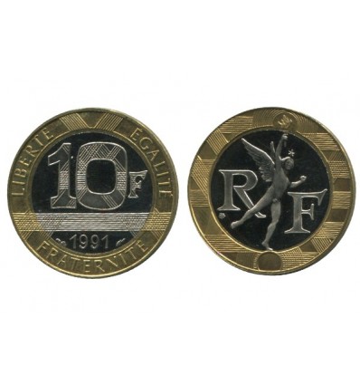 10 Francs R.f. Genie de la Bastille