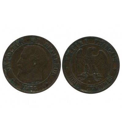 2 Centimes Napoleon III Tête Nue Second Empire