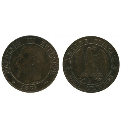 2 Centimes Napoleon III Tête Nue Second Empire