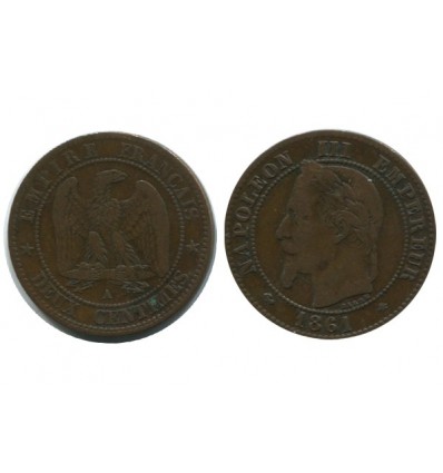 2 Centimes Napoleon III Tête Laurée