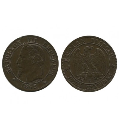 2 Centimes Napoleon III Tête Laurée