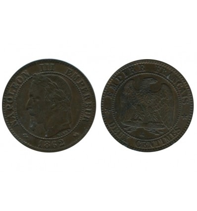 2 Centimes Napoleon III Tête Laurée