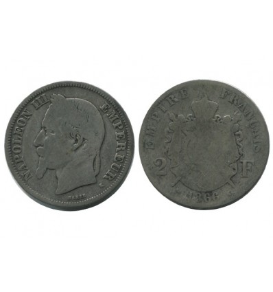 2 Francs Napoleon III Tête Laurée