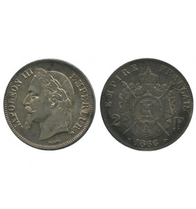 2 Francs Napoleon III Tête Laurée