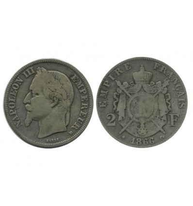 2 Francs Napoleon III Tête Laurée