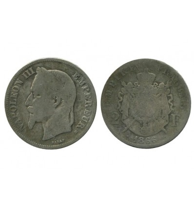 2 Francs Napoleon III Tête Laurée