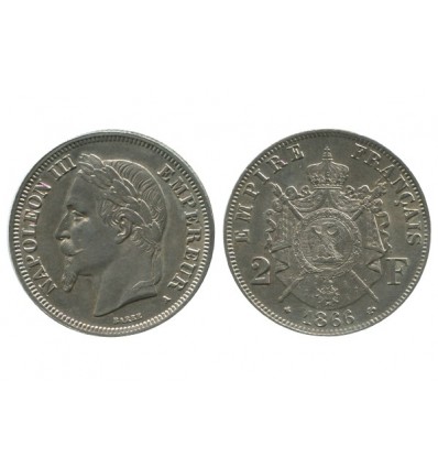 2 Francs Napoleon III Tête Laurée