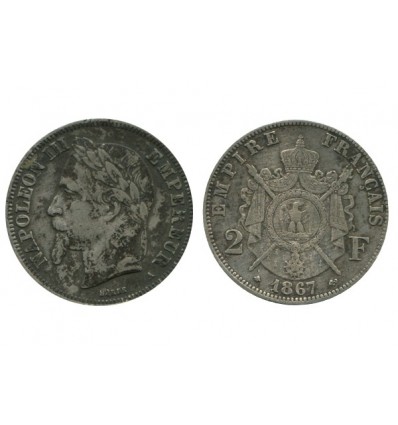 2 Francs Napoleon III Tête Laurée