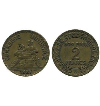 2 Francs Chambre de Commerce Troisième République