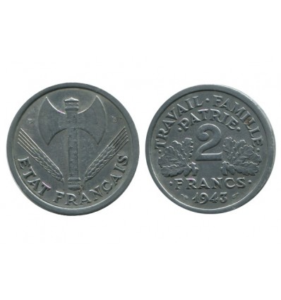2 Francs Bazor Aluminium Etat Français