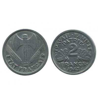 2 Francs Bazor Aluminium Etat Français