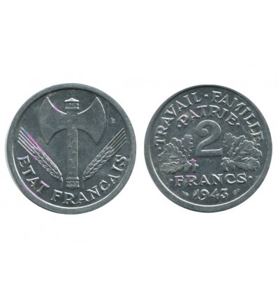 2 Francs Bazor Aluminium Etat Français