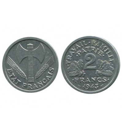 2 Francs Bazor Aluminium Etat Français