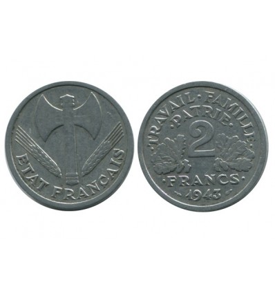 2 Francs Bazor Aluminium Etat Français