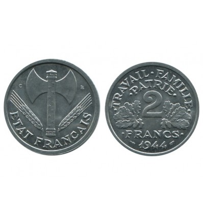 2 Francs Bazor Aluminium Etat Français