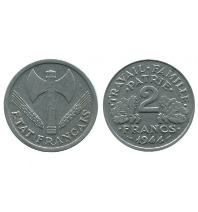 2 Francs Bazor Aluminium Etat Français