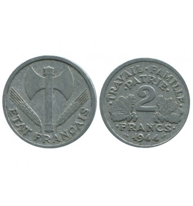 2 Francs Bazor Aluminium Etat Français