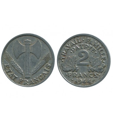 2 Francs Bazor Aluminium Etat Français