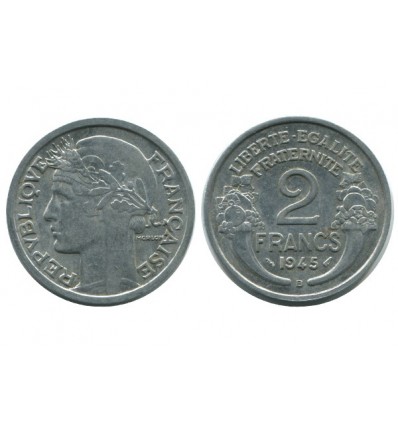 2 Francs Morlon Aluminium Gouvernement Provisoire