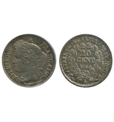 20 Centimes Ceres Deuxième République Variété Oreille Basse