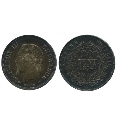 20 Centimes Napoleon III Tête Nue Second Empire