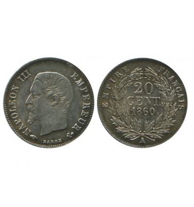 20 Centimes Napoleon III Tête Nue Second Empire