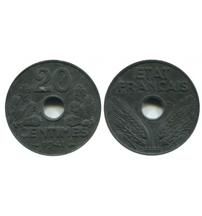 20 Centimes Etat Français type 20