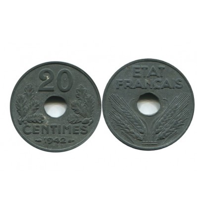 20 Centimes Etat Français type 20