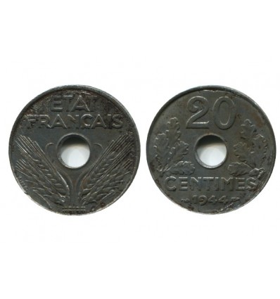 20 Centimes Etat Français type Fer