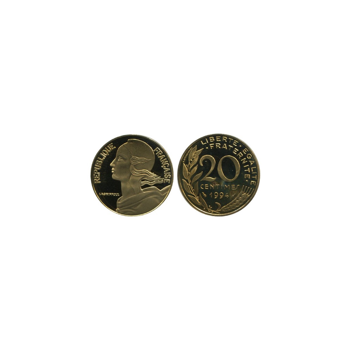 Valeur Pièce De 20 Centimes De Franc 1994 20 Centimes Lagriffoul Monnaies Argent et Bronze