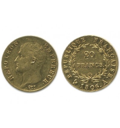 20 Francs Napoléon Ier Tête Nue Calendrier Grégorien
