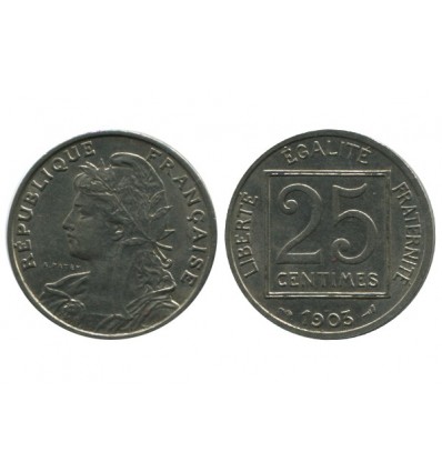 25 Centimes Patey Premier type