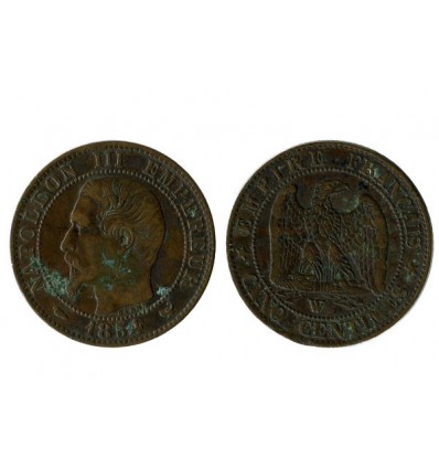 5 Centimes Napoleon III Tête Nue Deuxième Empire