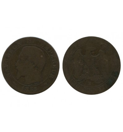 5 Centimes Napoleon III Tête Nue Deuxième Empire