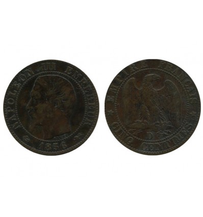 5 Centimes Napoleon III Tête Nue Deuxième Empire