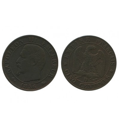 5 Centimes Napoleon III Tête Nue Deuxième Empire