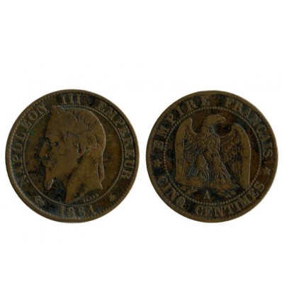 5 Centimes Napoleon III Tête Laurée