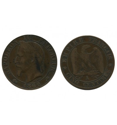 5 Centimes Napoleon III Tête Laurée
