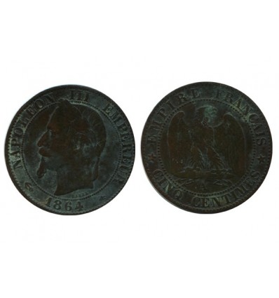 5 Centimes Napoleon III Tête Laurée