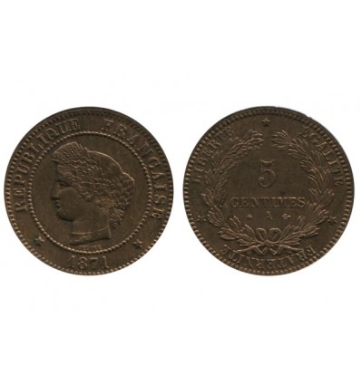 5 Centimes Ceres Troisième République