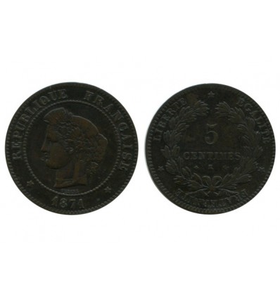 5 Centimes Ceres Troisième République