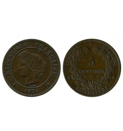 5 Centimes Ceres Troisième République