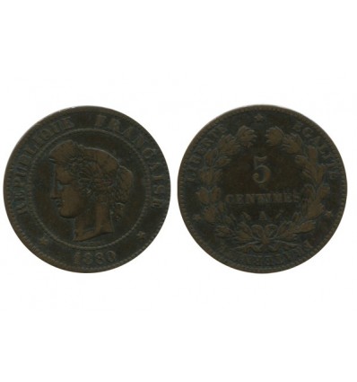 5 Centimes Ceres Troisième République