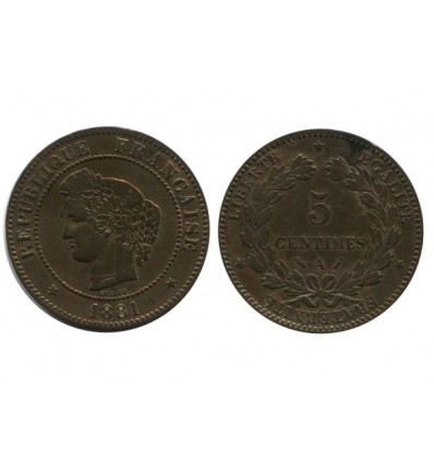 5 Centimes Ceres Troisième République