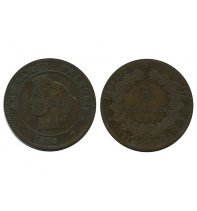 5 Centimes Ceres Troisième République