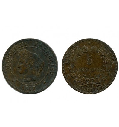 5 Centimes Ceres Troisième République