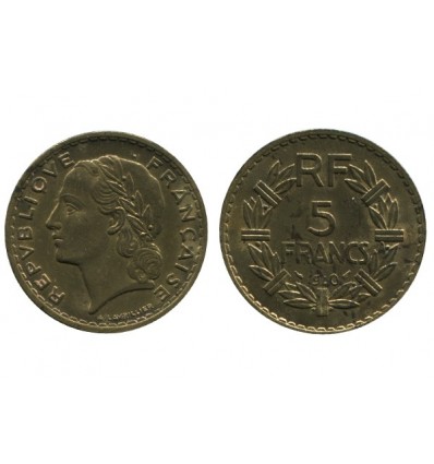 5 Francs Lavrillier Bronze Aluminium Troisième République