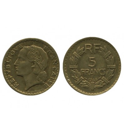 5 Francs Lavrillier Bronze Aluminium Gouvernement Provisoire