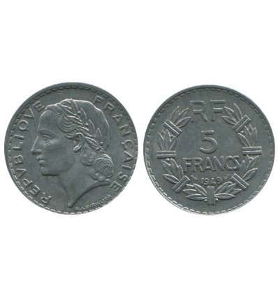 5 Francs Lavrillier Aluminium Quatrième République